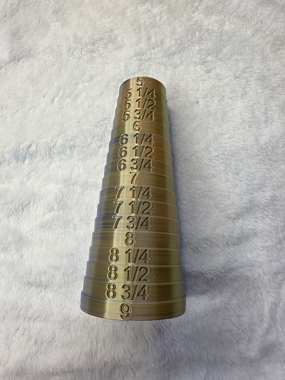 Copper Color  Stacking Bracelet Sizer Cone